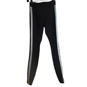 Cor by‎ Ultracor Black Leggings with Silver Stripes, Size Unknown, Waist 23.5"